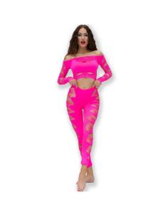 CHILIROSE - CR 4632 TOP & PANTALON FUCSIA S/L