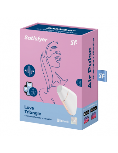 SATISFYER LOVE TRIANGLE ESTIMULADOR Y VIBRADOR - BLANCO