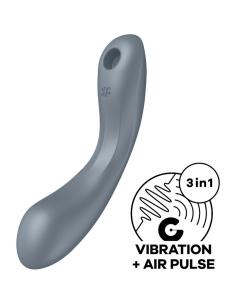 SATISFYER - CURVE TRINITY 1 AIR PULSE VIBRATION GRIS 2