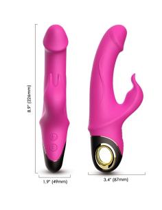 ARMONY - METEROR DILDO VIBRADOR RABBIT ROTADOR FUCSIA