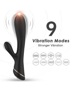 ARMONY - VIBRADOR RABBIT SILICONA NEGRO