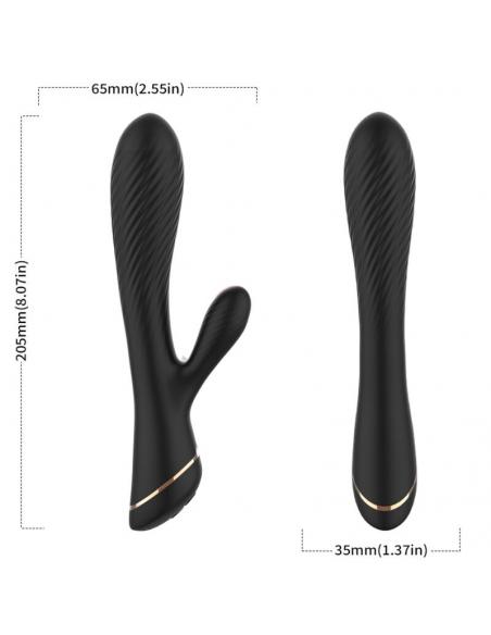 ARMONY - VIBRADOR RABBIT SILICONA NEGRO