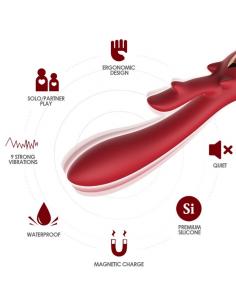 ARMONY - ELK VIBRADOR RABBIT CURVO RED