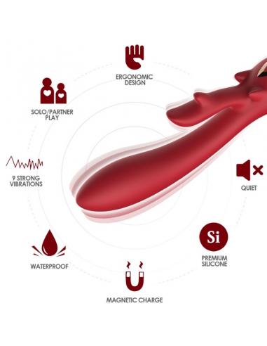ARMONY - ELK VIBRADOR RABBIT CURVO RED