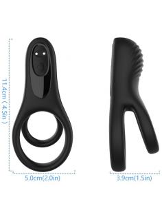 ARMONY - DOBLE ANILLO VIBRADOR NEGRO