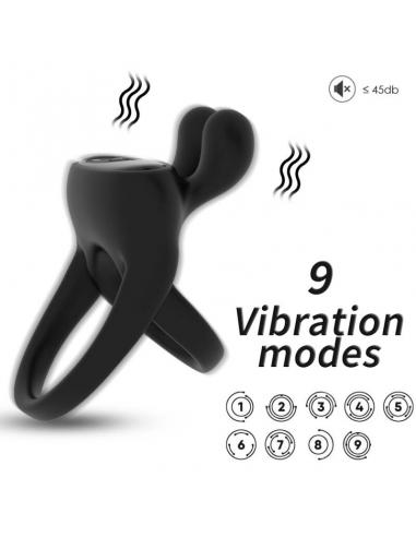ARMONY - ANILLO VIBRADOR RABBIT NEGRO