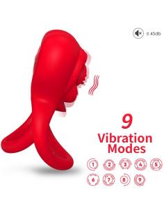 ARMONY - ANILLO VIBRADOR CORAZÓN ROJO