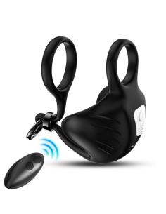 ARMONY - MANTA ANILLO VIBRADOR TESTICULOS CONTROL REMOTO NEGRO