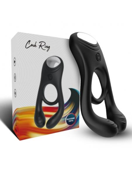 ARMONY - VEYRON ANILLO VIBRADOR DOBLE PINZA NEGRO