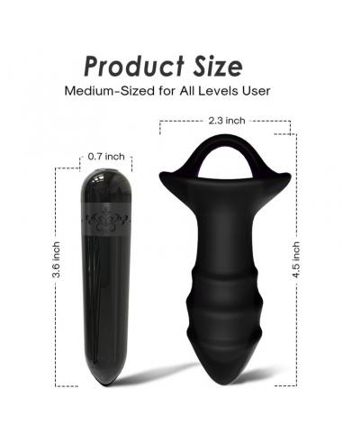 ARMONY - KYLIN DEDAL VIBRADOR & PLUG ANAL CONTROL REMOTO NEGRO