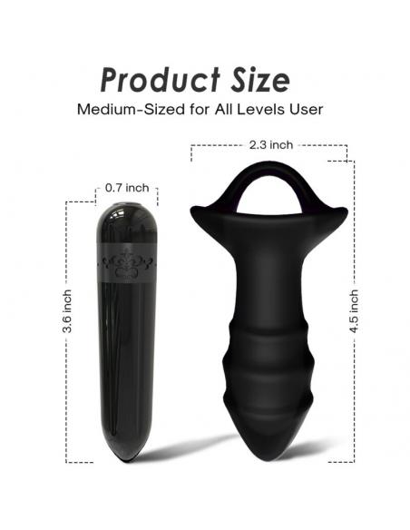 ARMONY - KYLIN DEDAL VIBRADOR & PLUG ANAL CONTROL REMOTO NEGRO