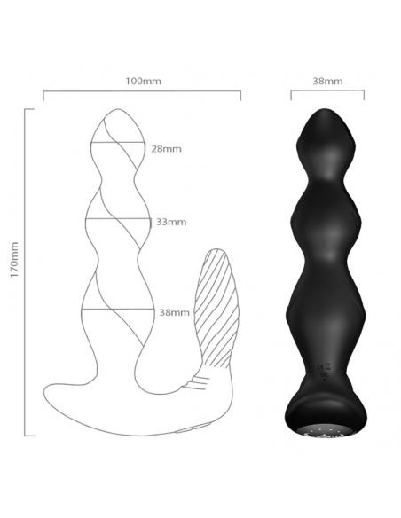 ARMONY - MANFUN VIBRADOR & ESTIMULADOR PLUG ANAL CONTROL REMOTO NEGRO