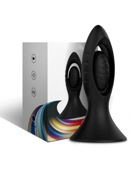 ARMONY - VIBRADOR & PLUG ANAL SILICONA NEGRO