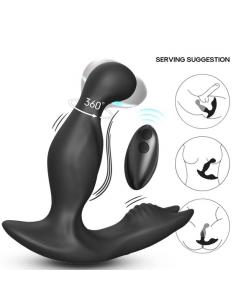 ARMONY - BAT KING VIBRADOR ANAL PROSTATA ROTADOR CONTROL REMOTO NEGRO