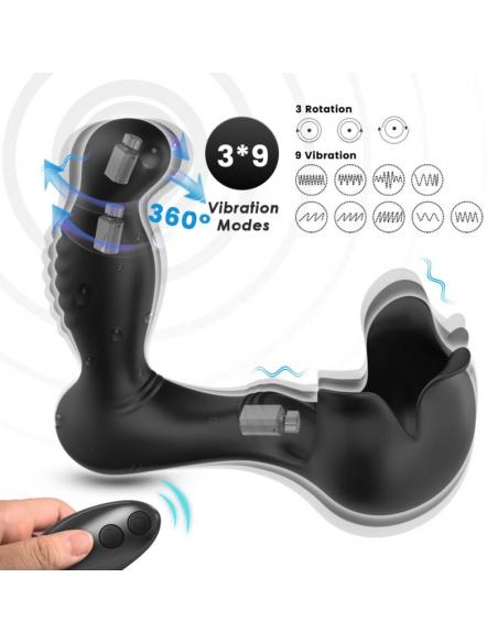 ARMONY - SURROUND VIBRADOR ANAL & ESTIMULADOR TESTICULOS CONTROL REMOTO NEGRO