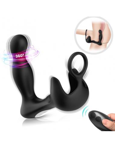 ARMONY - SURROUND VIBRADOR ANAL & ESTIMULADOR TESTICULOS & ANILLO CONTROL REMOTO NEGRO