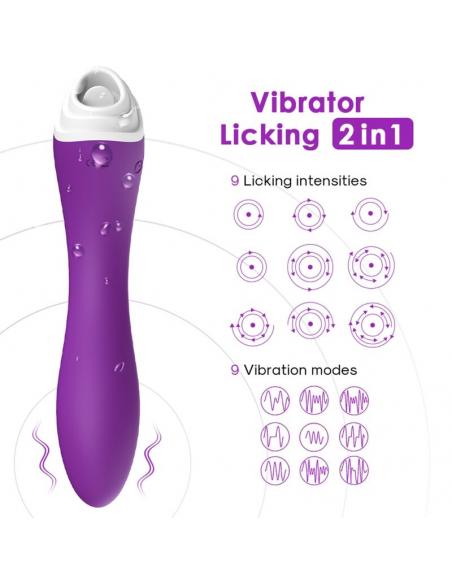 ARMONY - FAIRYLAND ESTIMULADOR CON LENGUA CLITORIS & VIBRADOR VIOLETA