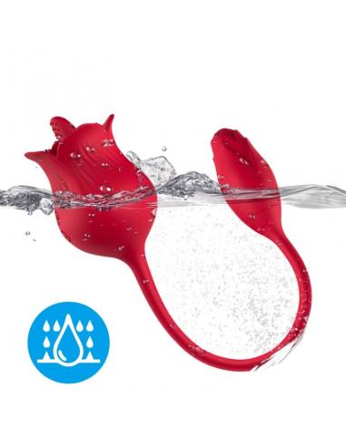 ARMONY - ROSA VIBRADOR ESTIMULADOR CLÍTORIS CON COLA 10 MODOS ROJO
