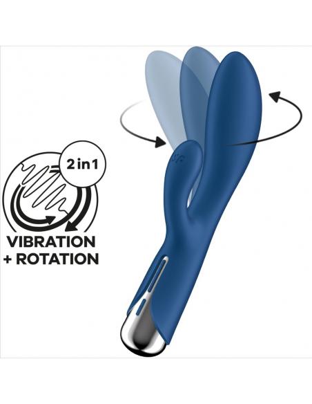 SATISFYER - SPINNING RABBIT 1 ESTIMULACION CLITORIS Y PUNTO G ROJO