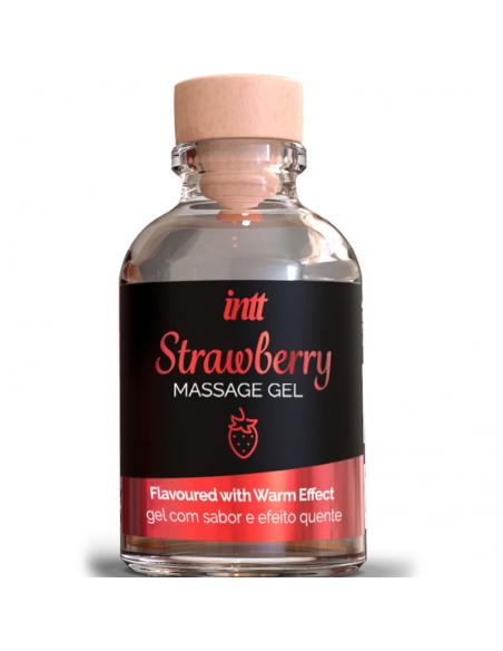 INTT MASSAGE & ORAL SEX - GEL DE MASAJE SABOR A FRESA EFECTO CALOR