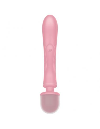 SATISFYER - TRIPLE LOVER MASAJEADOR VIBRADOR RABBIT ROSA