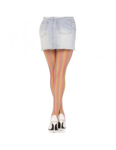 LEG AVENUE - MEDIAS DE CROCHET MULTICOLOR
