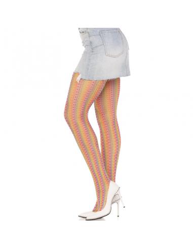 LEG AVENUE - MEDIAS DE CROCHET MULTICOLOR