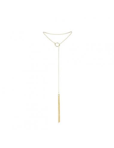 BIJOUX - MAGNIFIQUE COLLAR METLICO CON FLECOS DORADO