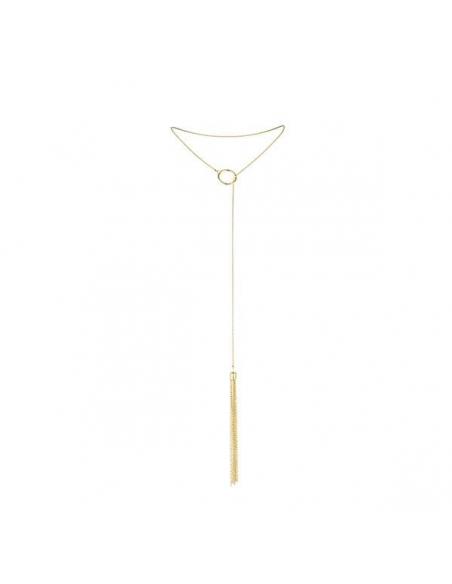 BIJOUX - MAGNIFIQUE COLLAR METLICO CON FLECOS DORADO