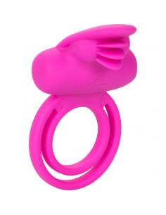 CALEXOTICS - DUAL CLIT FLICKER ENHANCER DOBLE ANILLO VIBRADOR DE SILICONA ROSA