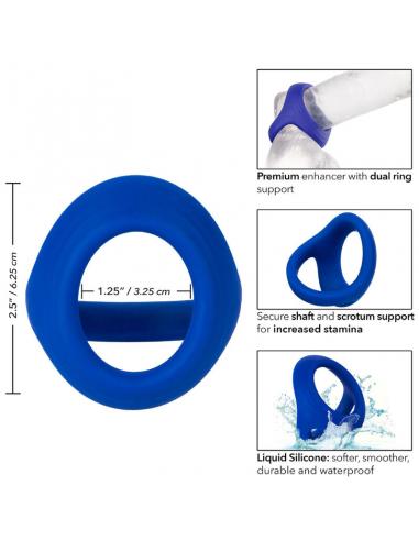 CALEXOTICS - ADMIRAL COCK BALL DOBLE ANILLO AZUL
