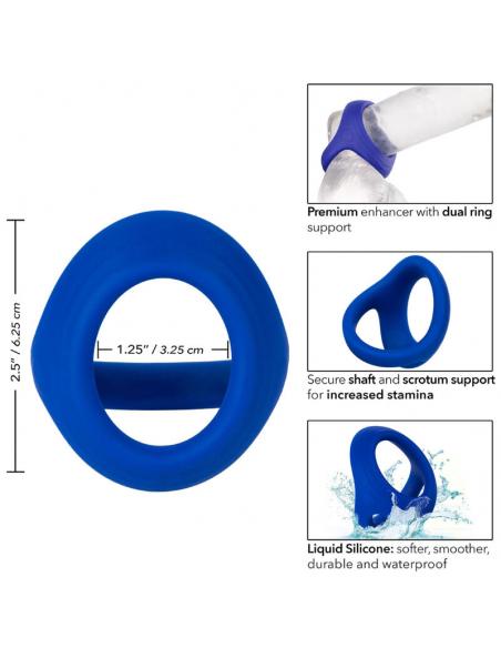 CALEXOTICS - ADMIRAL COCK BALL DOBLE ANILLO AZUL