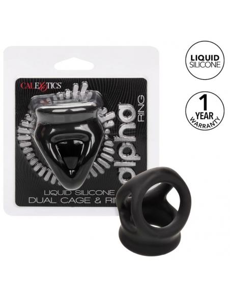 CALEXOTICS - ALPHA ANILLO DE JAULA DOBLE NEGRO