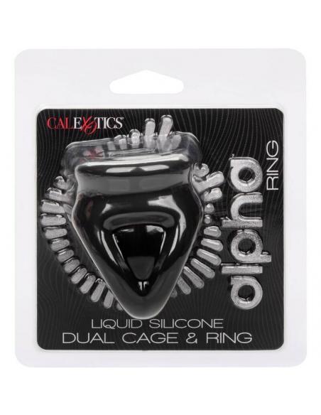 CALEXOTICS - ALPHA ANILLO DE JAULA DOBLE NEGRO