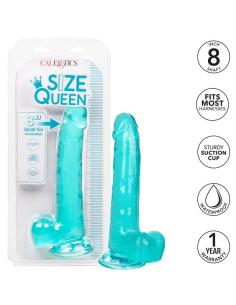 CALEXOTICS - SIZE QUEEN DILDO AZUL 20.3 CM 2