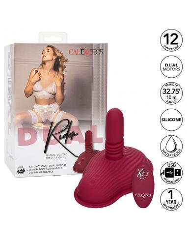 CALEXOTICS - RIDER MASAJEADOR DOBLE MOTOR CONTROL REMOTO ROJO