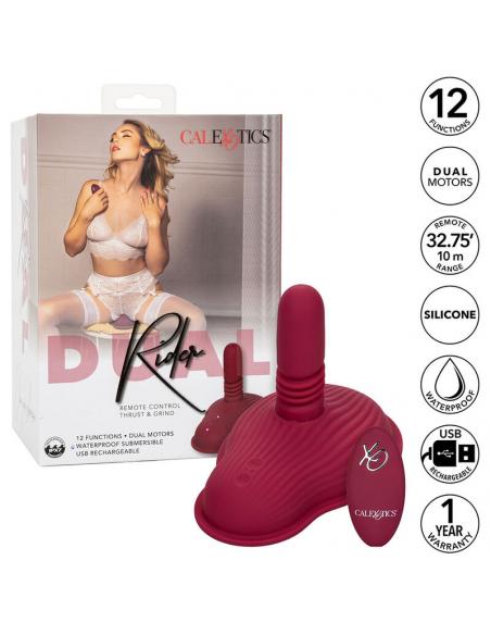 CALEXOTICS - RIDER MASAJEADOR DOBLE MOTOR CONTROL REMOTO ROJO