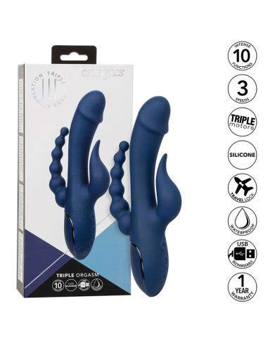 CALEXOTICS - VIBRADOR TRIPLE ORGASM AZUL