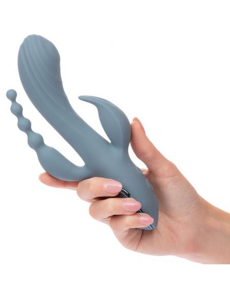 CALEXOTICS - VIBRADOR TRIPLE ÉXTASIS GRIS