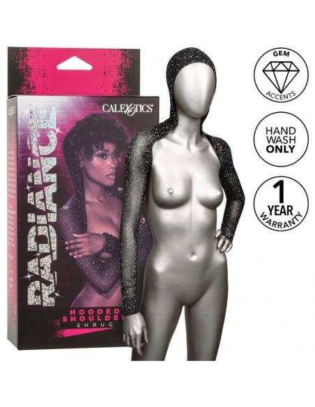 CALEXOTICS - RADIANCE ENCOGIMIENTO DE HOMBROS CON CAPUCHA PEDRERÍA