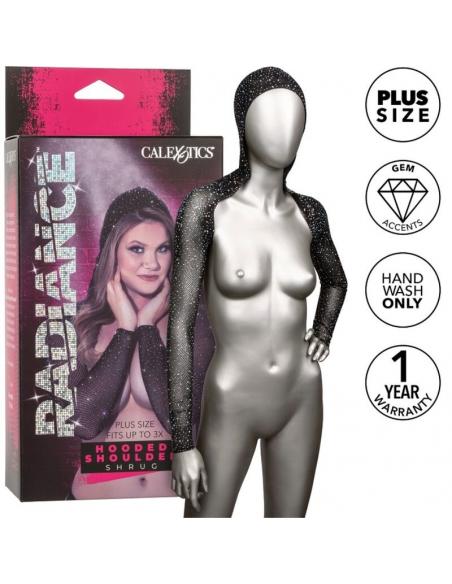 CALEXOTICS - RADIANCE ENCOGIMIENTO DE HOMBROS CON CAPUCHA PEDRERÍA TALLA GRANDE