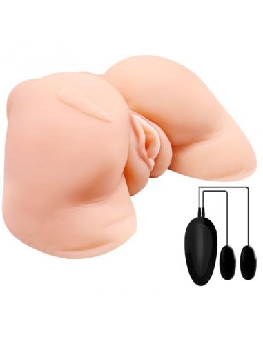 CRAZY BULL - VAGINA Y ANO CON MALLA REALISTA CON VIBRACION