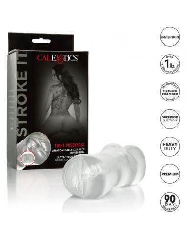 CALEXOTICS - STROKE IT MASTURBADOR VAGINA/ANO TRASLÚCIDO