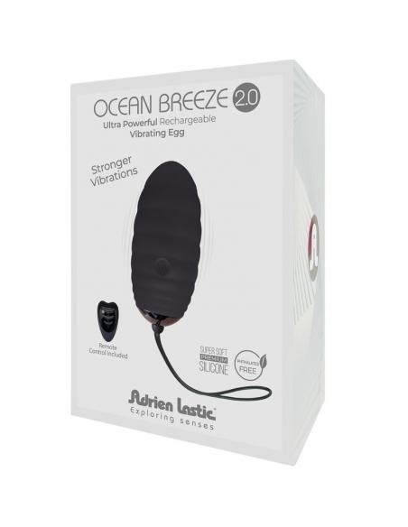 ADRIEN LASTIC - OCEAN BREEZE 2.0 HUEVO VIBRADOR RECARGABLE CONTROL REMOTO NEGRO