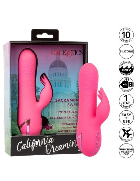 CALEXOTICS - SACRAMENTO SWEETIE VIBRADOR RABBIT ROSA BY CALIFORNIA DREAMING