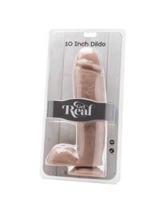 GET REAL - DILDO 25,5 CM CON TESTICULOS NATURAL 2