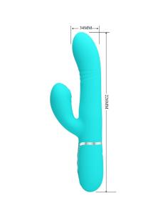 PRETTY LOVE - VIBRADOR PUNTO G MULTIFUNCIÓN VERDE AGUA 2