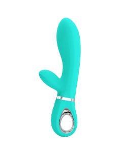 PRETTY LOVE - THOMAS VIBRADOR PUNTO G MULTIFUNCIÓN VERDE AGUA