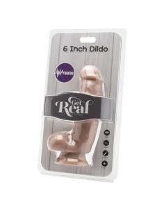 GET REAL - DILDO 12 CM CON TESTICULOS VIBRADOR NATURAL 2