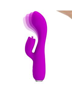 PRETTY LOVE - GLORIA VIBRADOR CONEJO RECARGABLE-IMPERMEABLE MORADO 2